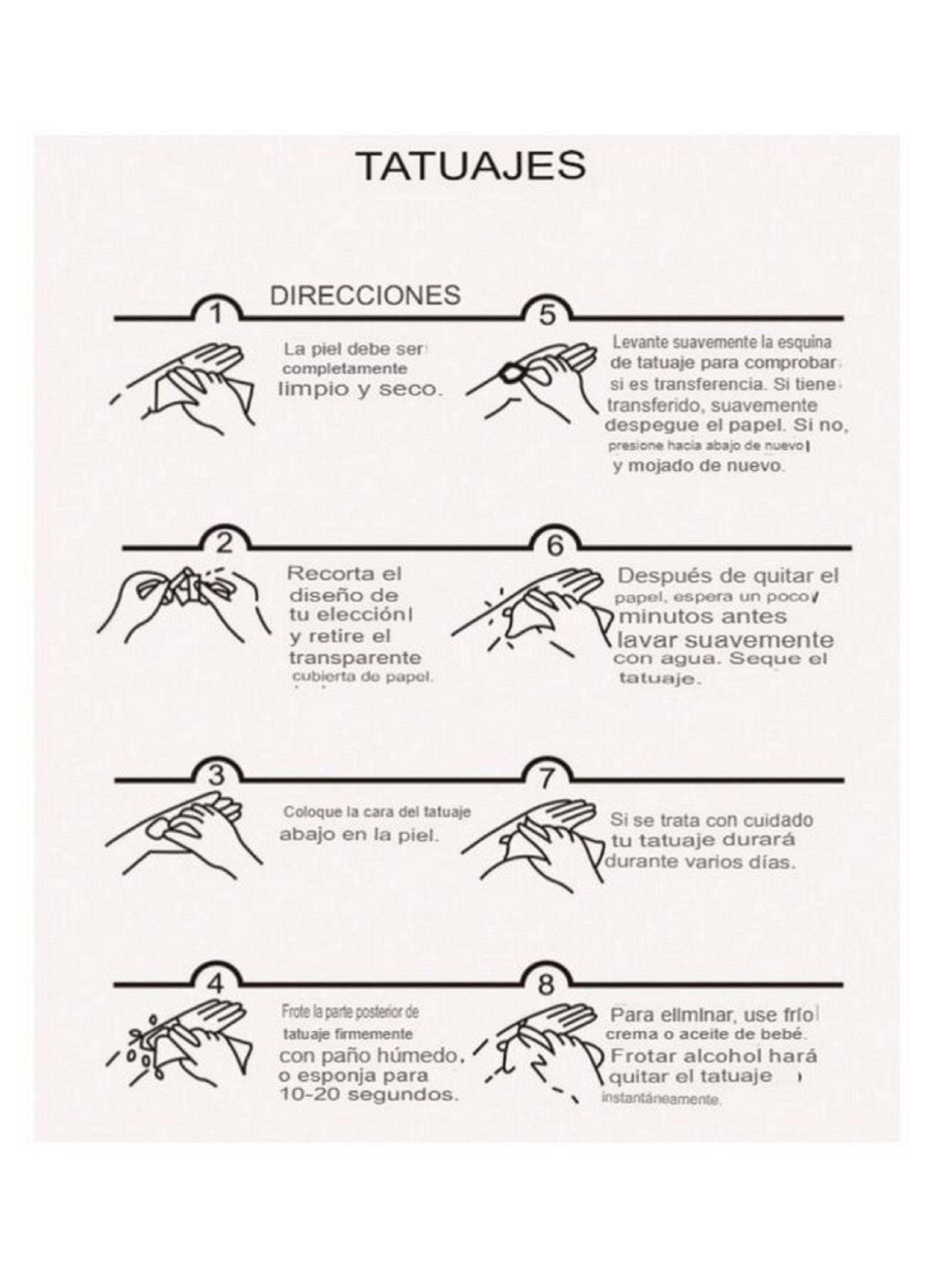 Pegatinas Tatuajes Temporales Impermeables Diseños Top  2024 (MODELO1:Diseño2)-2