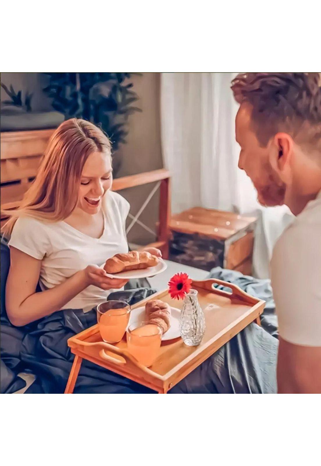 Bandeja Desayuno Cama Plegable Madera Natural Multifuncional-6