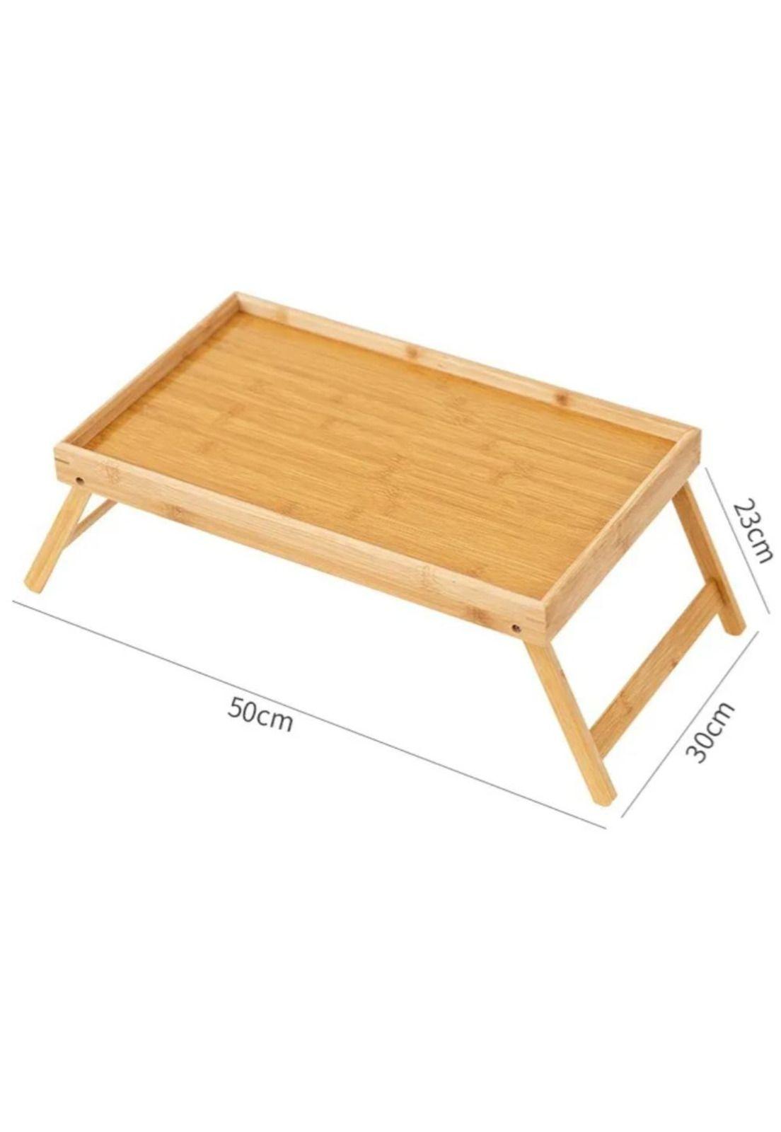 Bandeja Desayuno Cama Plegable Madera Natural Multifuncional-9