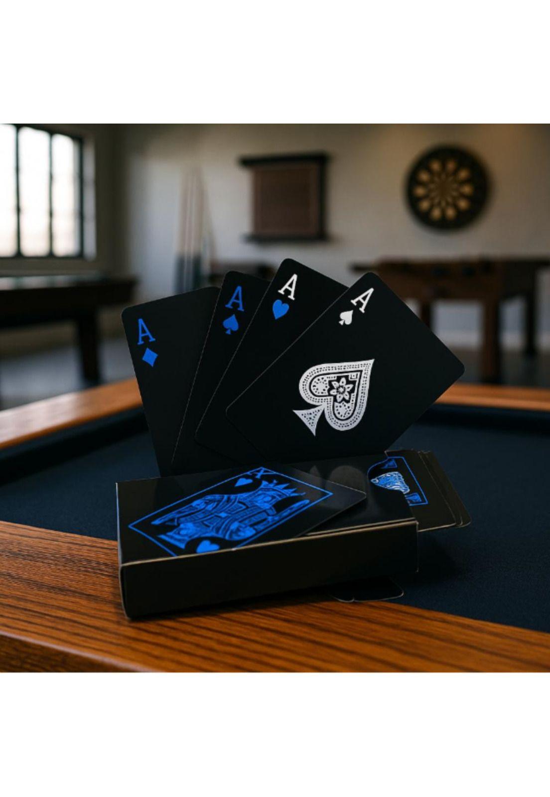 Baraja de Naipes Poker Magia Plástica Negra Premium-2