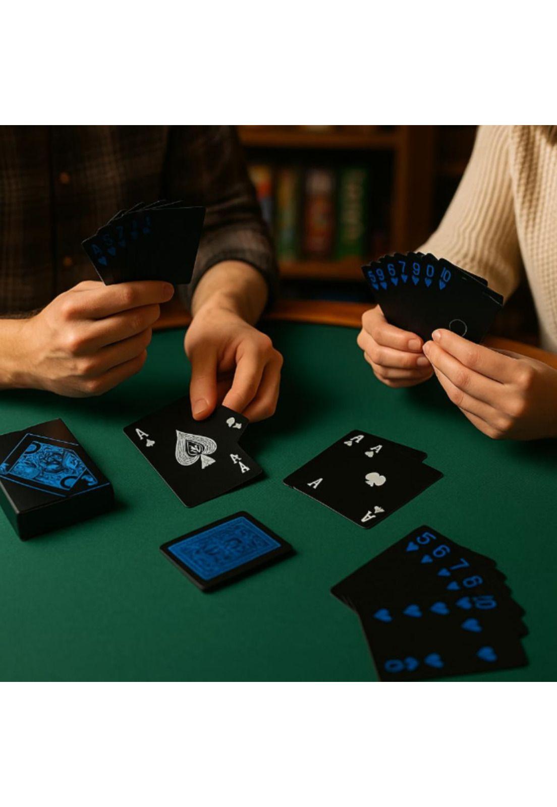 Baraja de Naipes Poker Magia Plástica Negra Premium-4