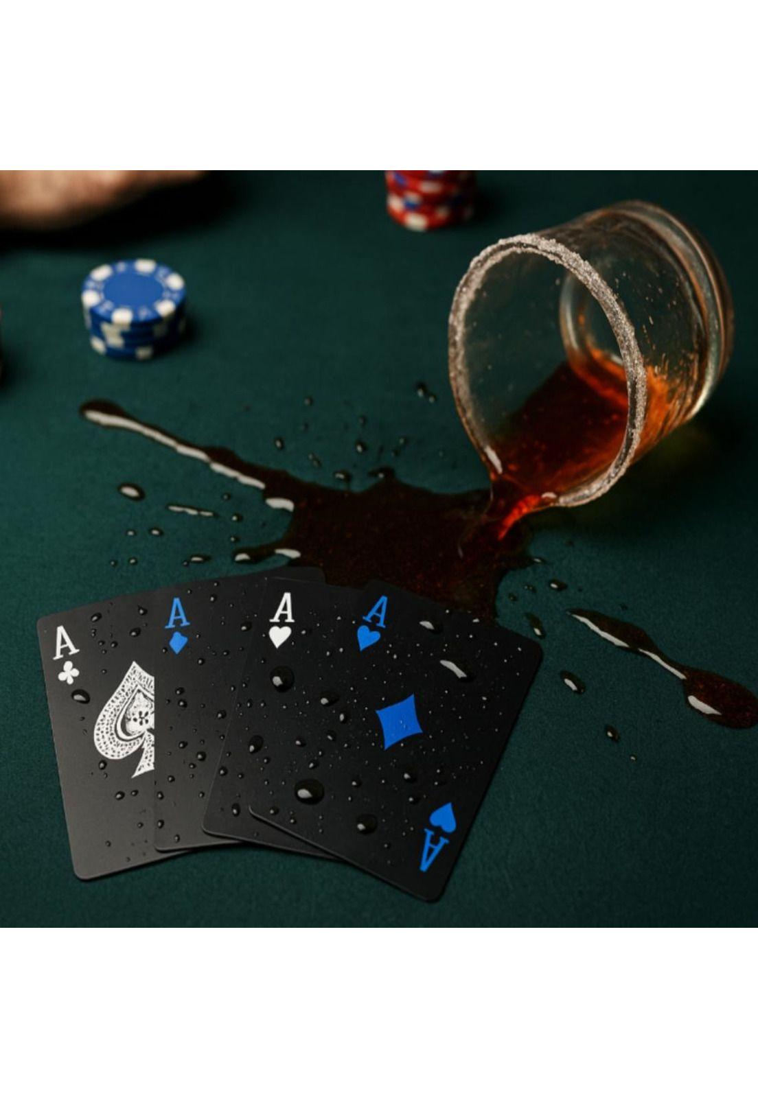 Baraja de Naipes Poker Magia Plástica Negra Premium-5