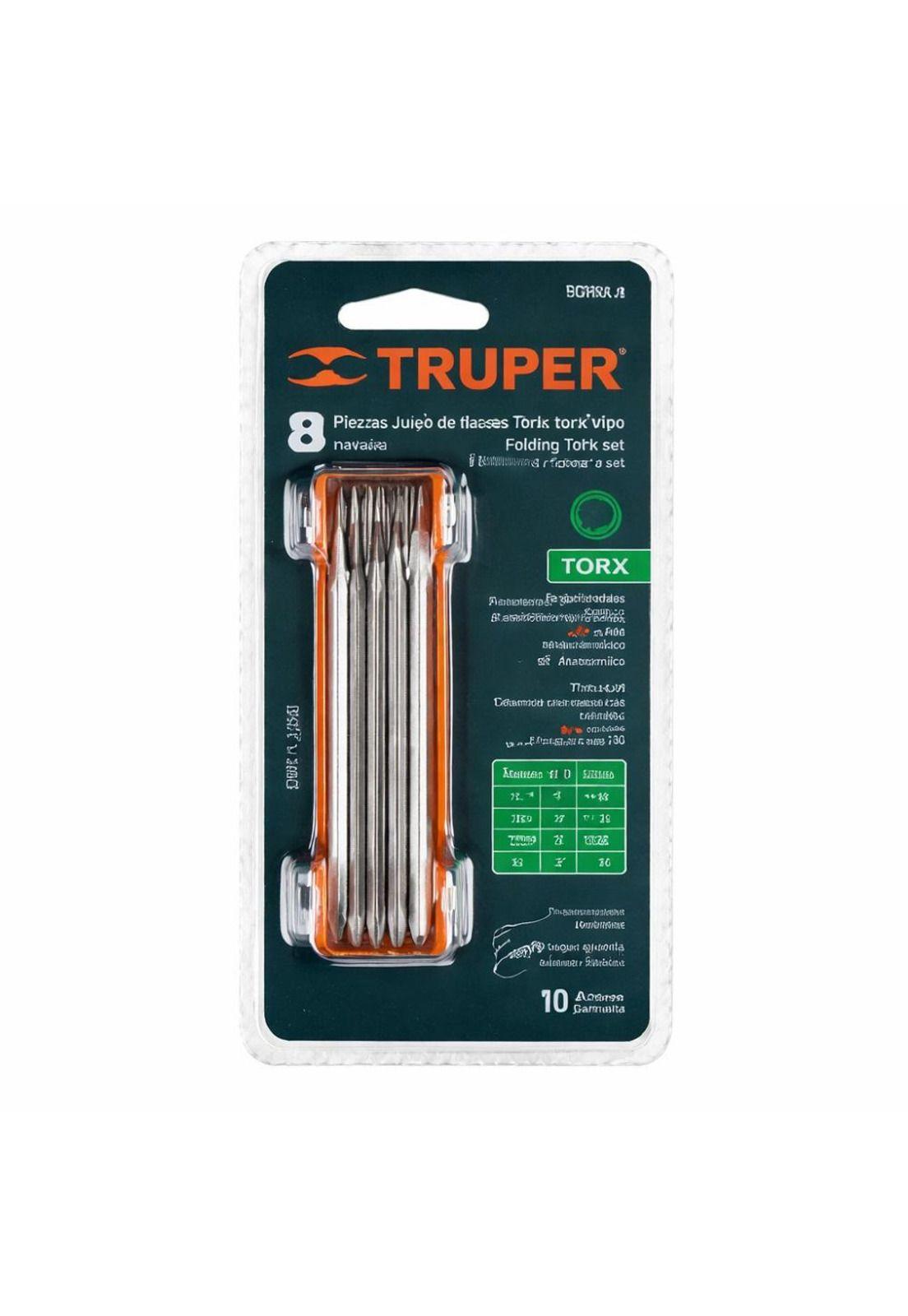 Juego De 8 Llaves Torx Tipo Navaja Truper Torx-8-2
