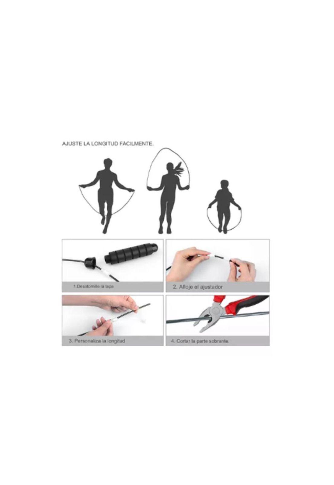 Cuerda Para Saltar Cardio Crossfit Deporte Velocidad Ajustab-6
