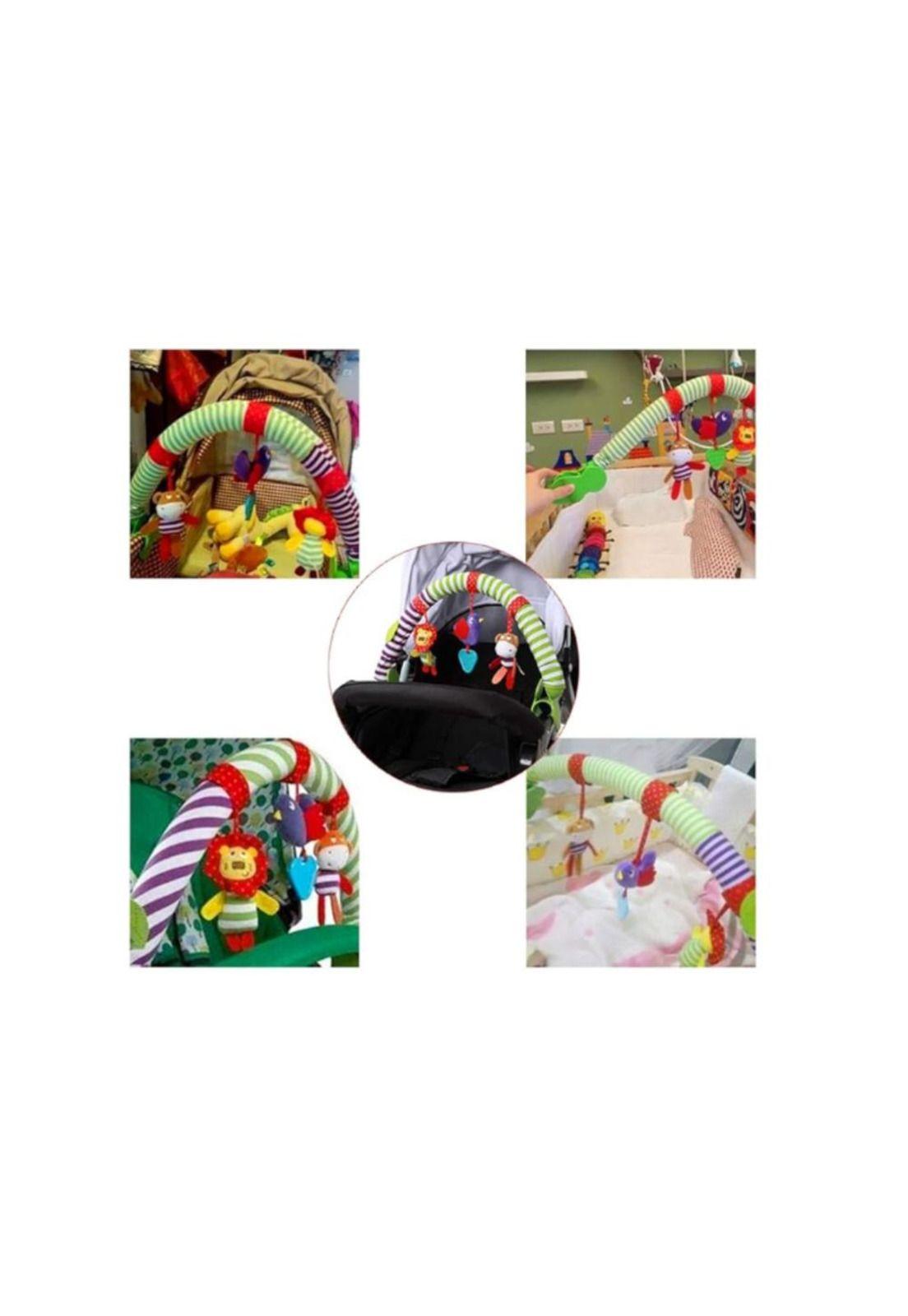 Arco Móvil Sonajero Multiuso Estimulación Para Bebe Coche-4