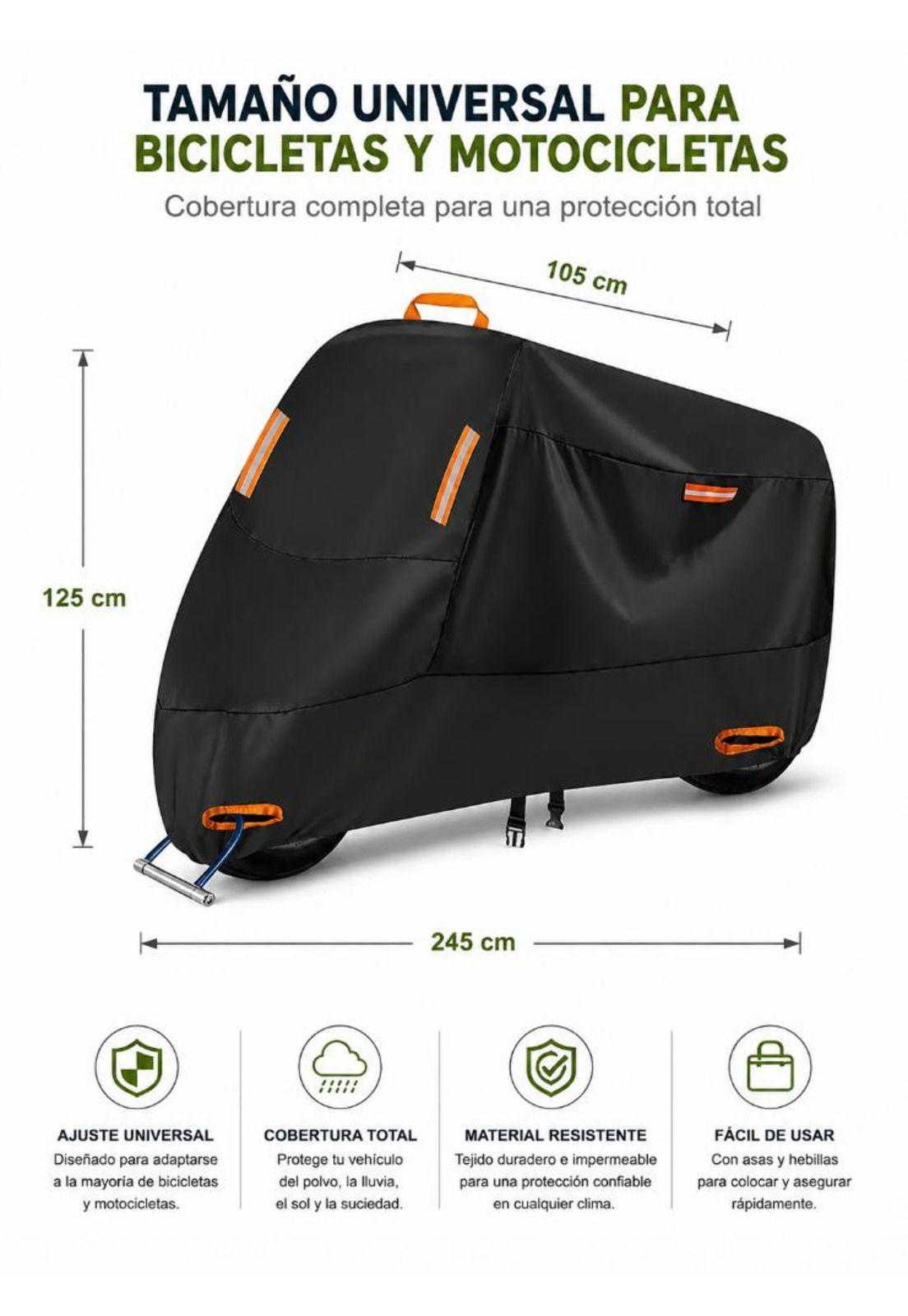 Funda Impermeable 100% Protector Cubre Motos Bicicletas Xxl-4