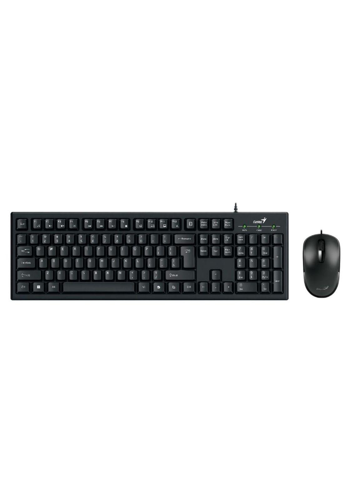 Set Teclado y Mouse Genius Alámbrico PC y Laptop Usb-3