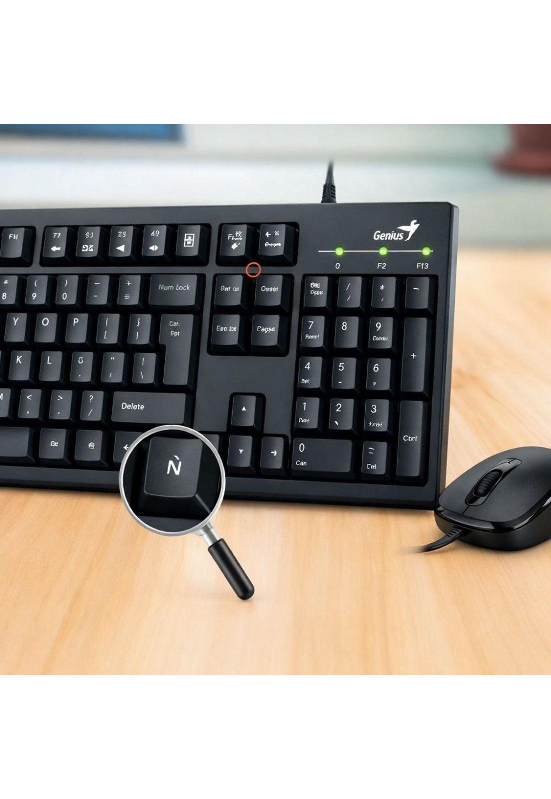 Set Teclado y Mouse Genius Alámbrico PC y Laptop Usb-4