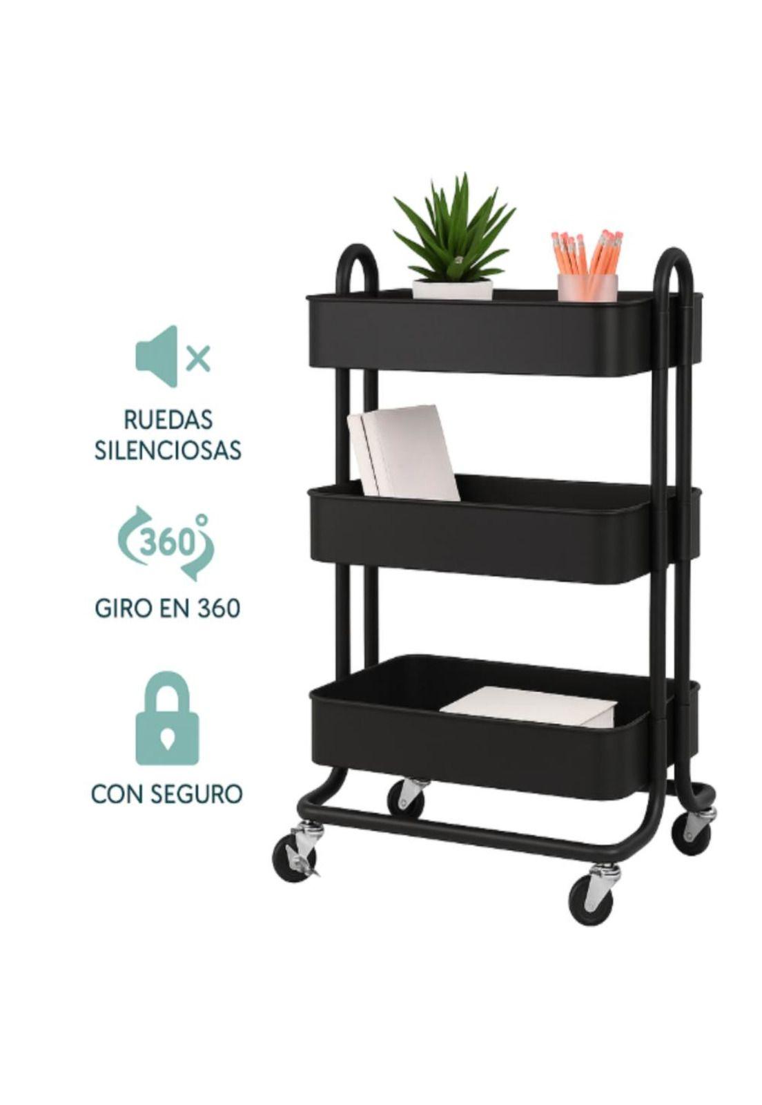 Carrito Carro Organizador Multiuso Con Ruedas Acero Multiuso-2