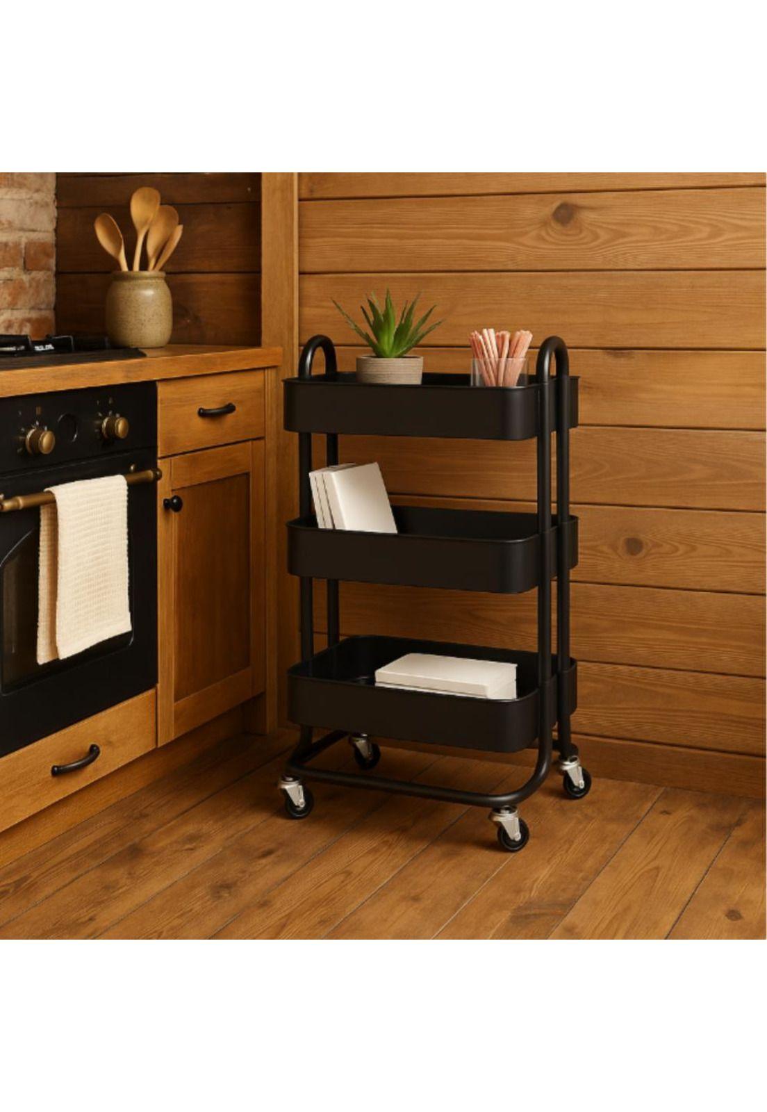 Carrito Carro Organizador Multiuso Con Ruedas Acero Multiuso-3