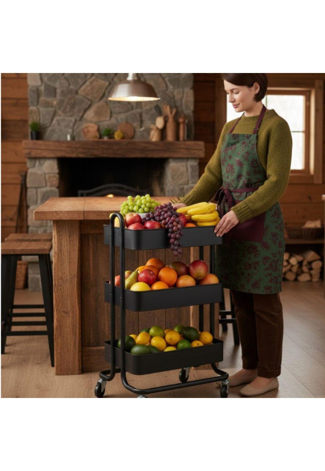 Carrito Carro Organizador Multiuso Con Ruedas Acero Multiuso-5