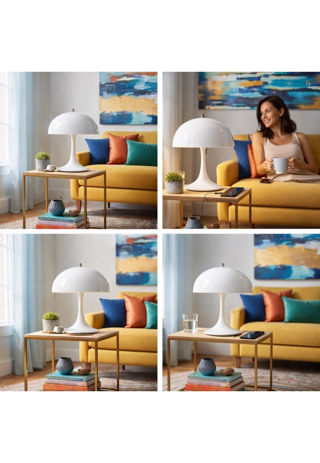 Lampara led velador recargable calida y fria-4