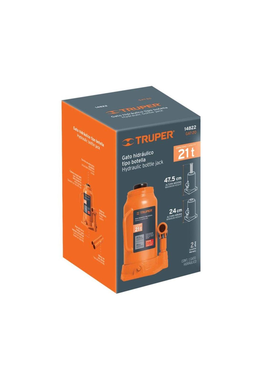 Gata Hidraulica 21 Tn Tipo Botella Truper Gat-21-3