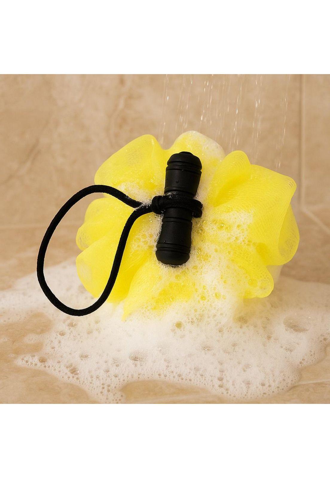 Esponja de baño vibratoria amarilla-2