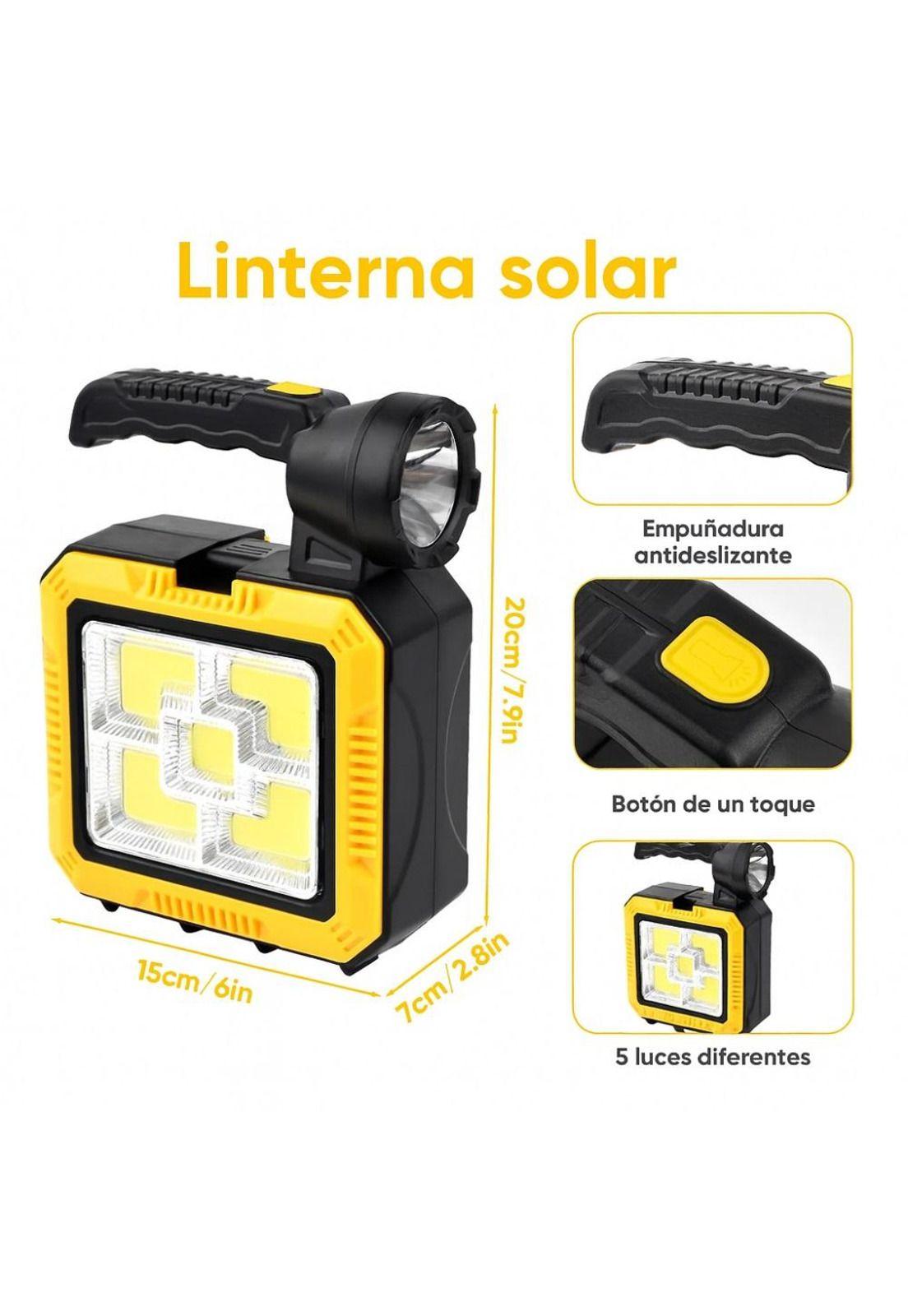 Linterna Solar LED Recargable de Camping con Herramientas-5