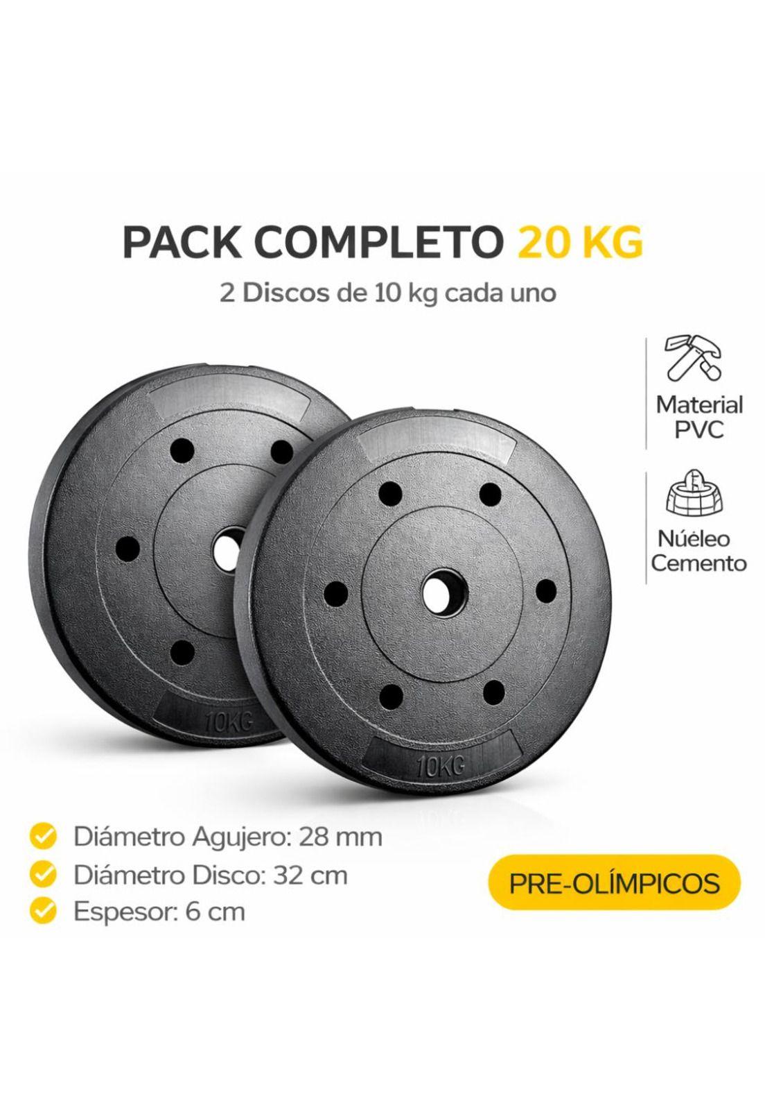 Set 2 Discos PVC Preolímpicos 10kg X 2-3