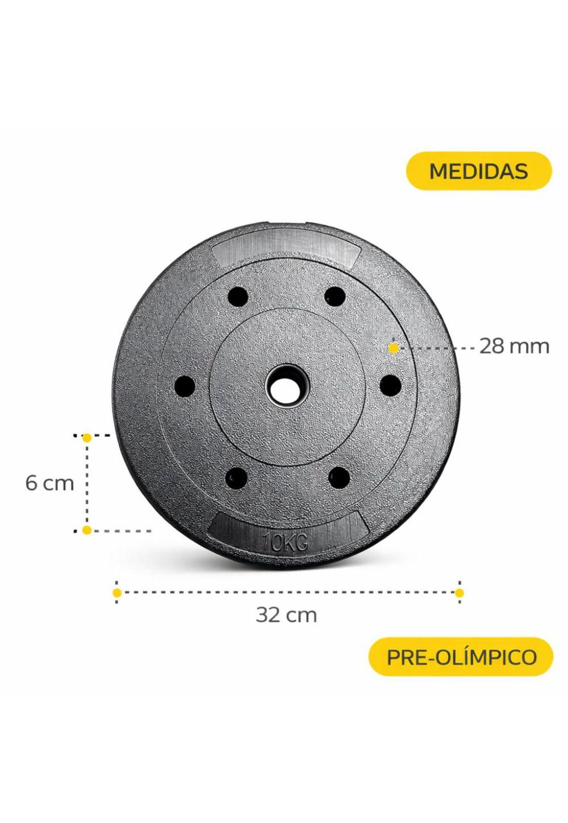 Set 2 Discos PVC Preolímpicos 10kg X 2-5