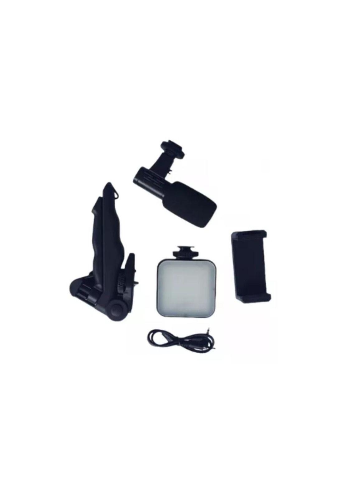 Kit De Grabación Con Micrófono Luz Led Y Soporte Trípode-6
