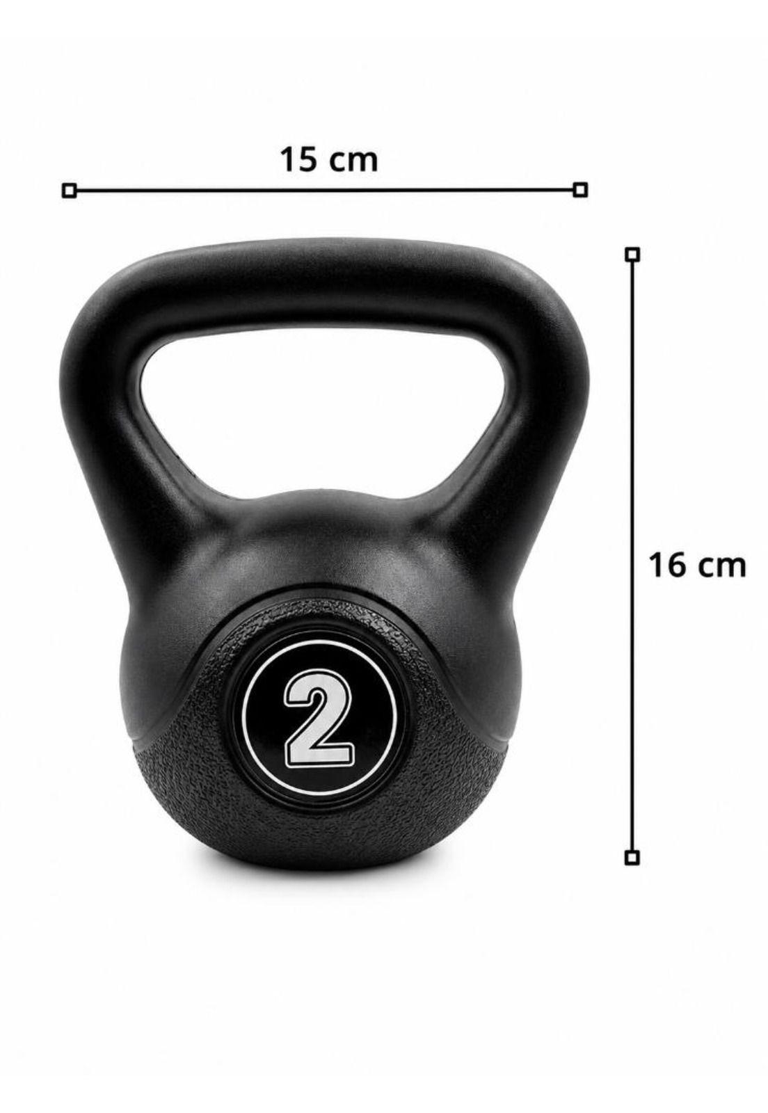 Pesa Rusa Kettlebell 2kg Entrenamiento Crossfit Fitness Color Negro-5