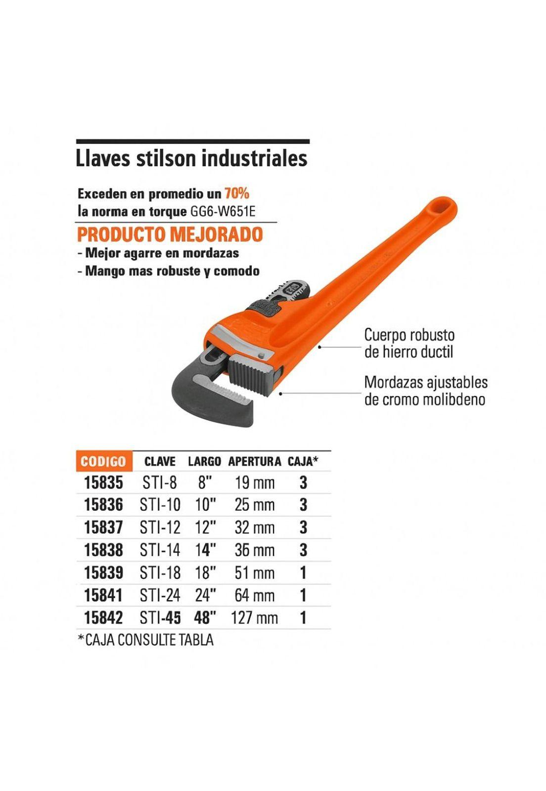 Llave Para Tubo, Stilson, 24 Truper Profesional-4