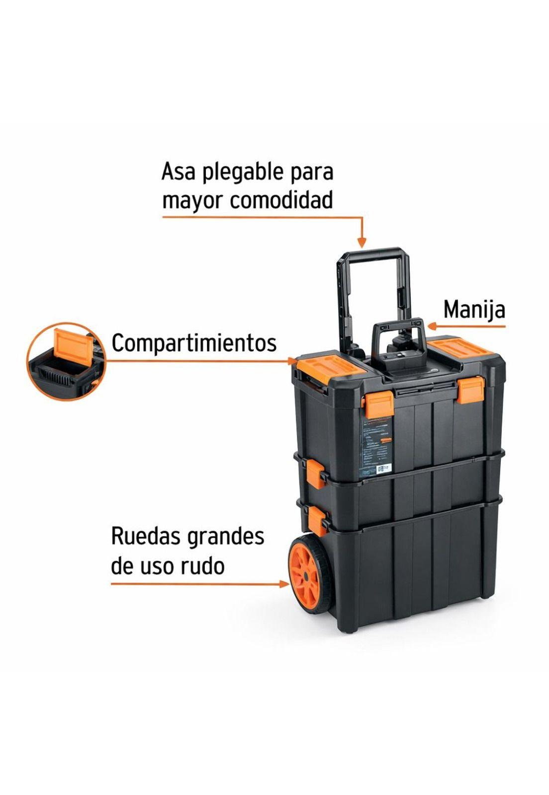 Caja De Herramientas Truper 53LITROS 3 En 1 DESMONTABLE con ruedas alta Resistencia-2