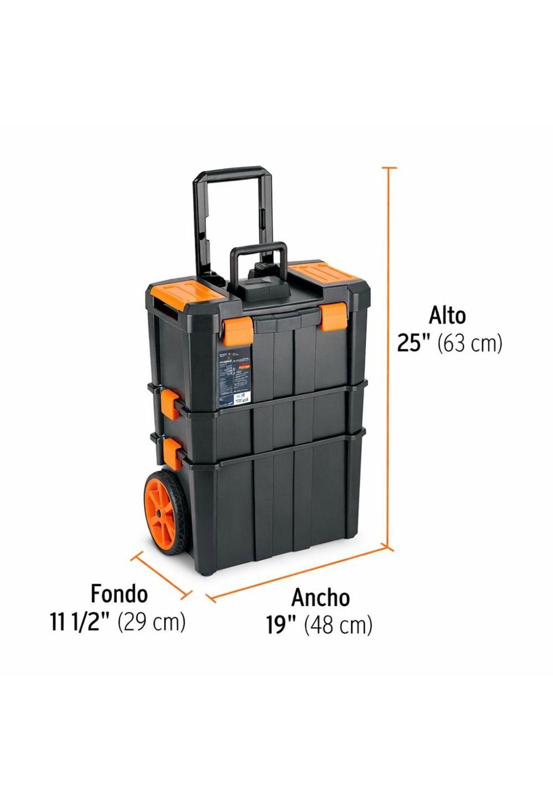 Caja De Herramientas Truper 53LITROS 3 En 1 DESMONTABLE con ruedas alta Resistencia-5