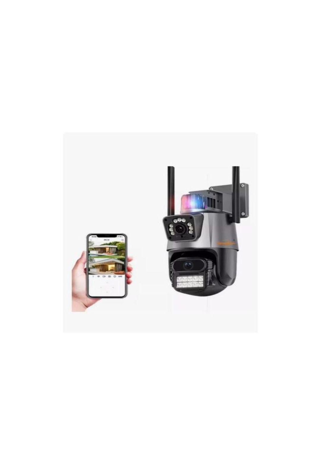 Camara De Seguridad Vigilancia Dual Visión Wifi Ip Negro-0