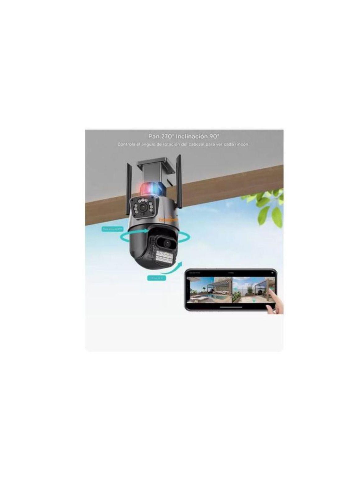 Camara De Seguridad Vigilancia Dual Visión Wifi Ip Negro-1