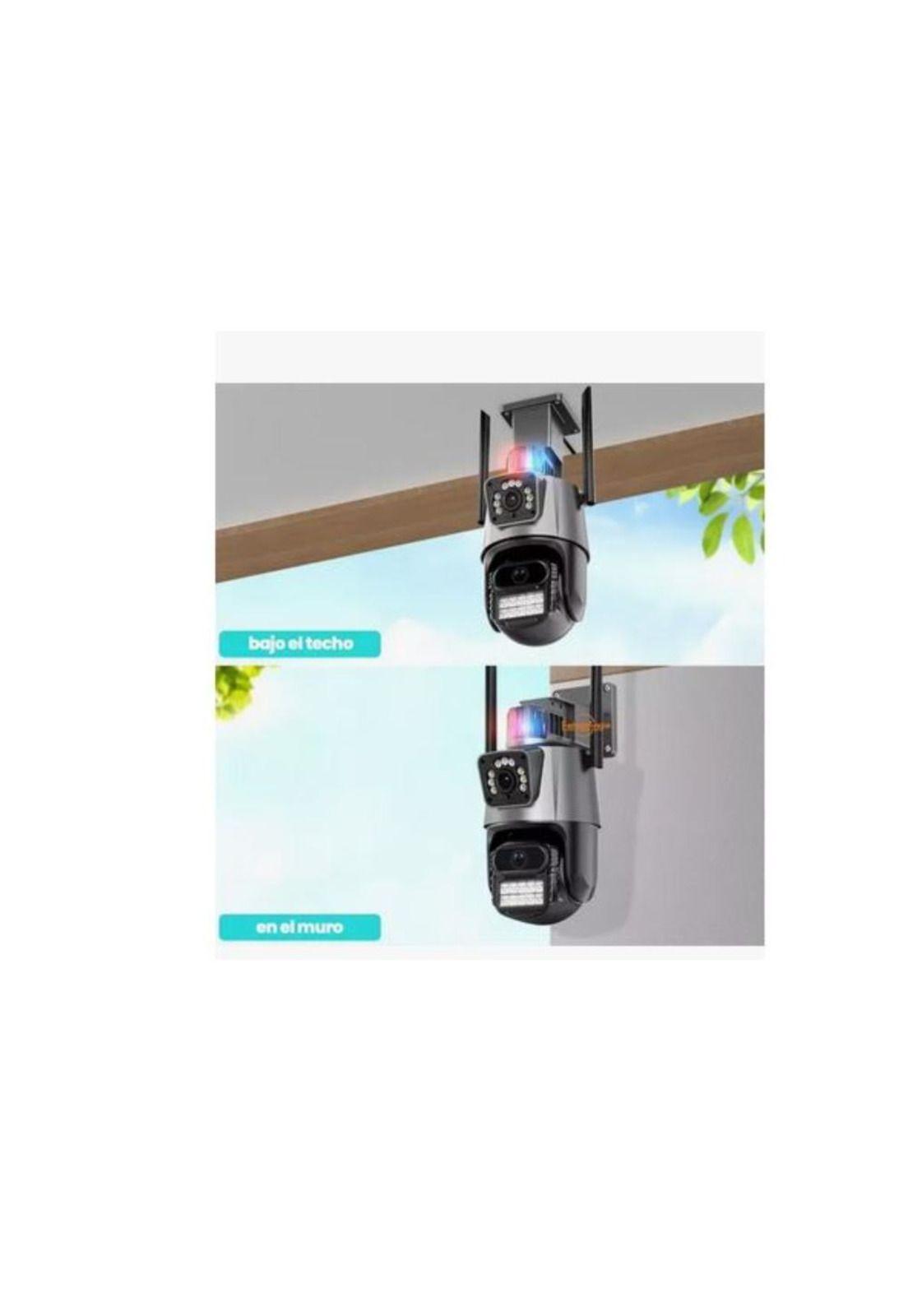 Camara De Seguridad Vigilancia Dual Visión Wifi Ip Negro-4