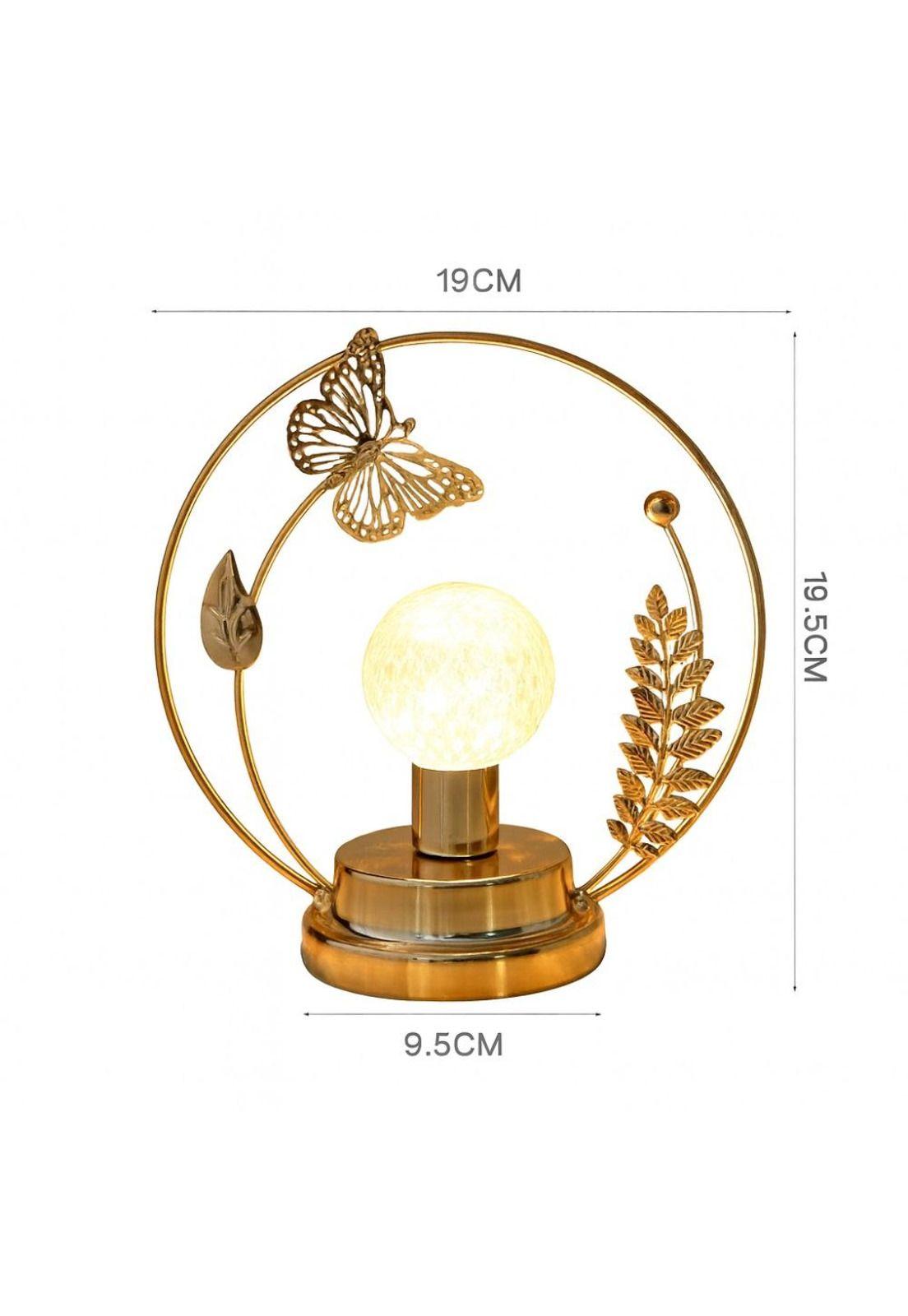 Lámpara Decorativa Mariposa LED Dorada Recargable-7