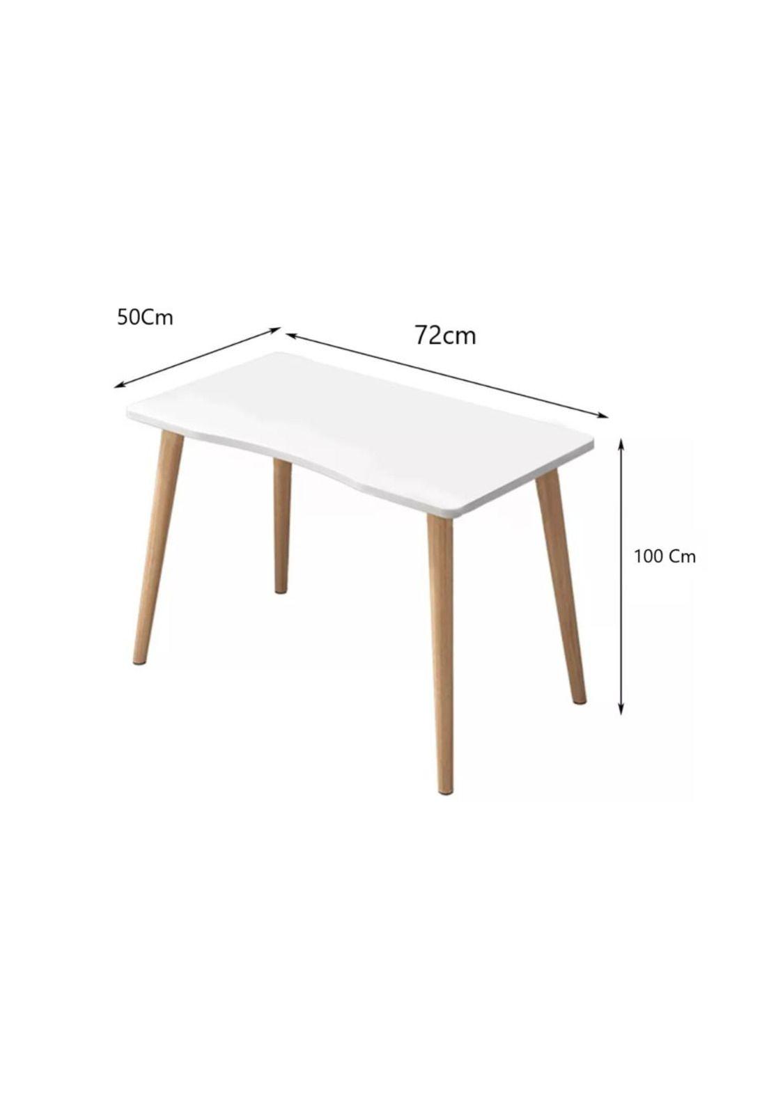 Mesa de Ordenador Diseño Curvo para Hogar Oficina Madera-1