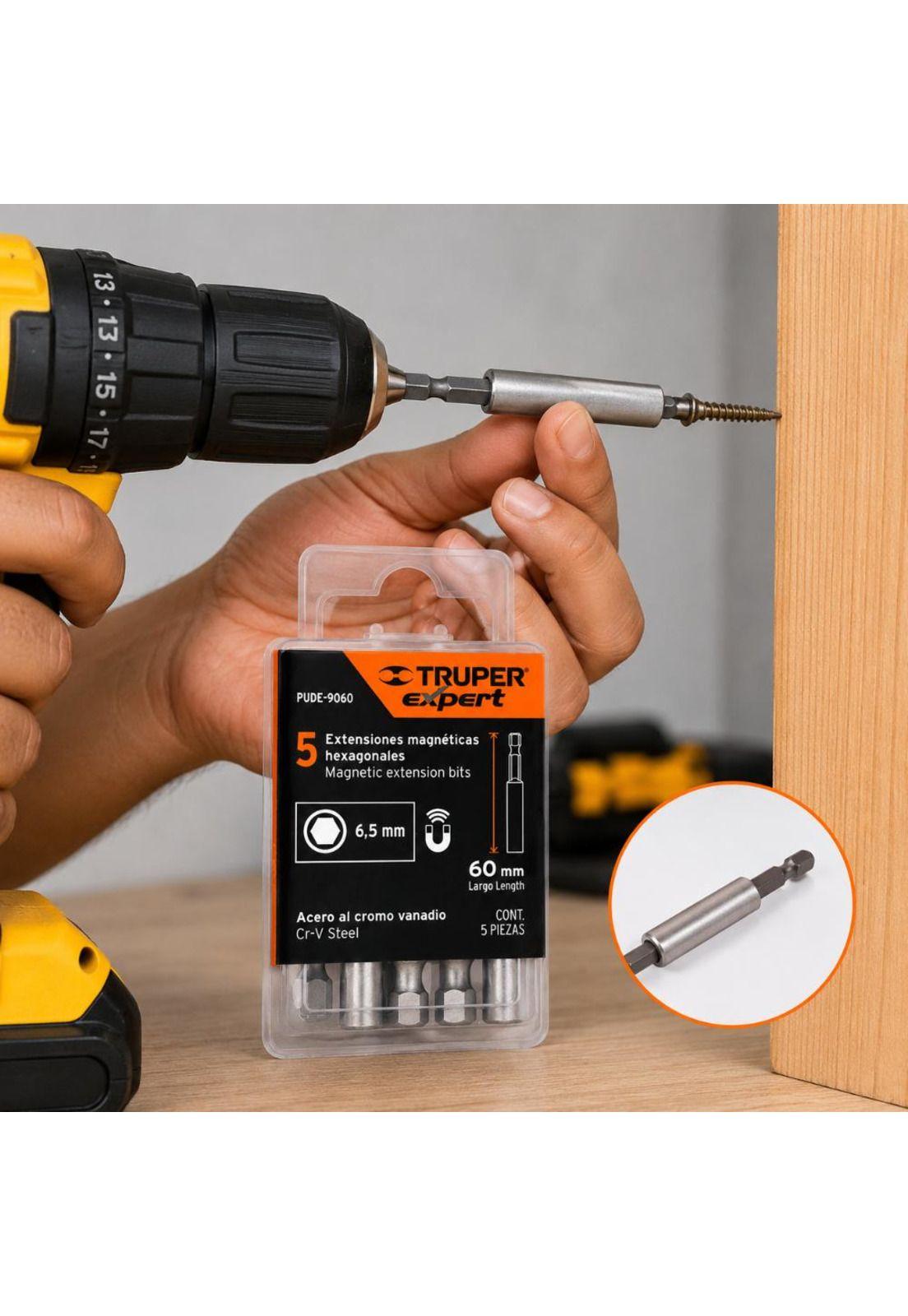 Adaptador Extencion Hexagonal Magnetico 1/4 Truper-3