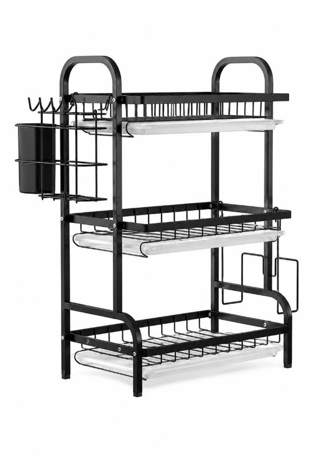 Secador Escurridor Organizador de Platos 3 Niveles Cocina-1