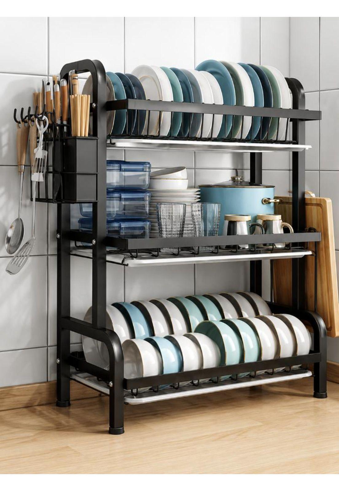Secador Escurridor Organizador de Platos 3 Niveles Cocina-6