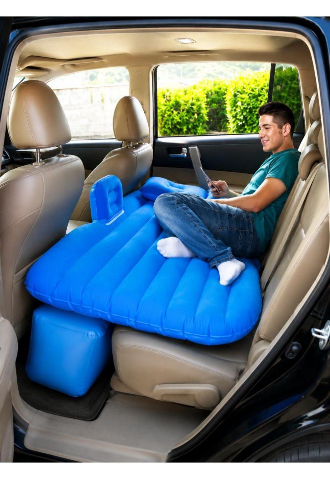 Colchón Para Auto Inflable + Compresor 12v Y 2 Almohadas-2