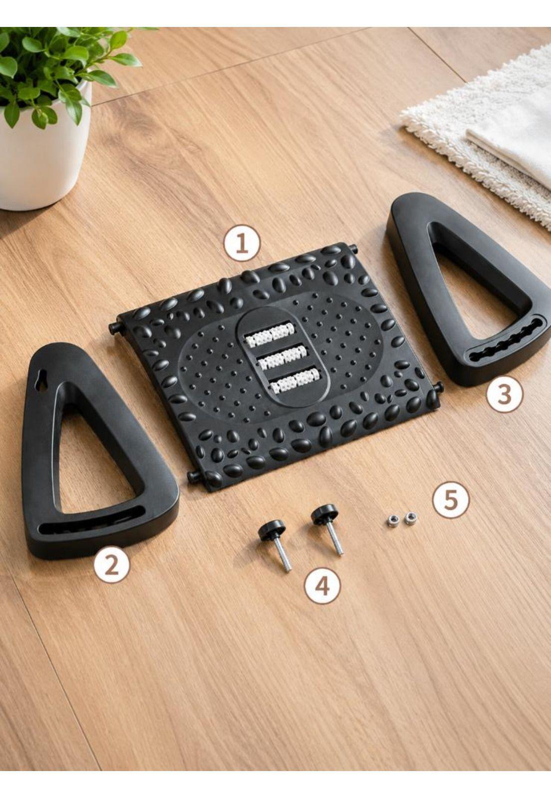 Reposapiés Ergonómico Ajustable Con Rodillos De Masaje-4