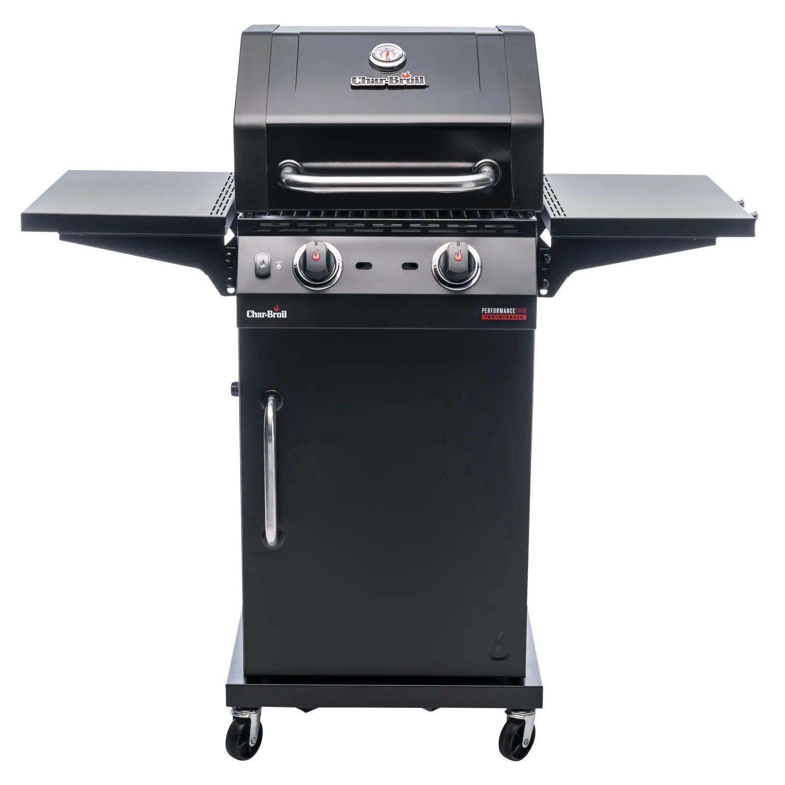Parrilla gas infrared 2 quemadores negra-0
