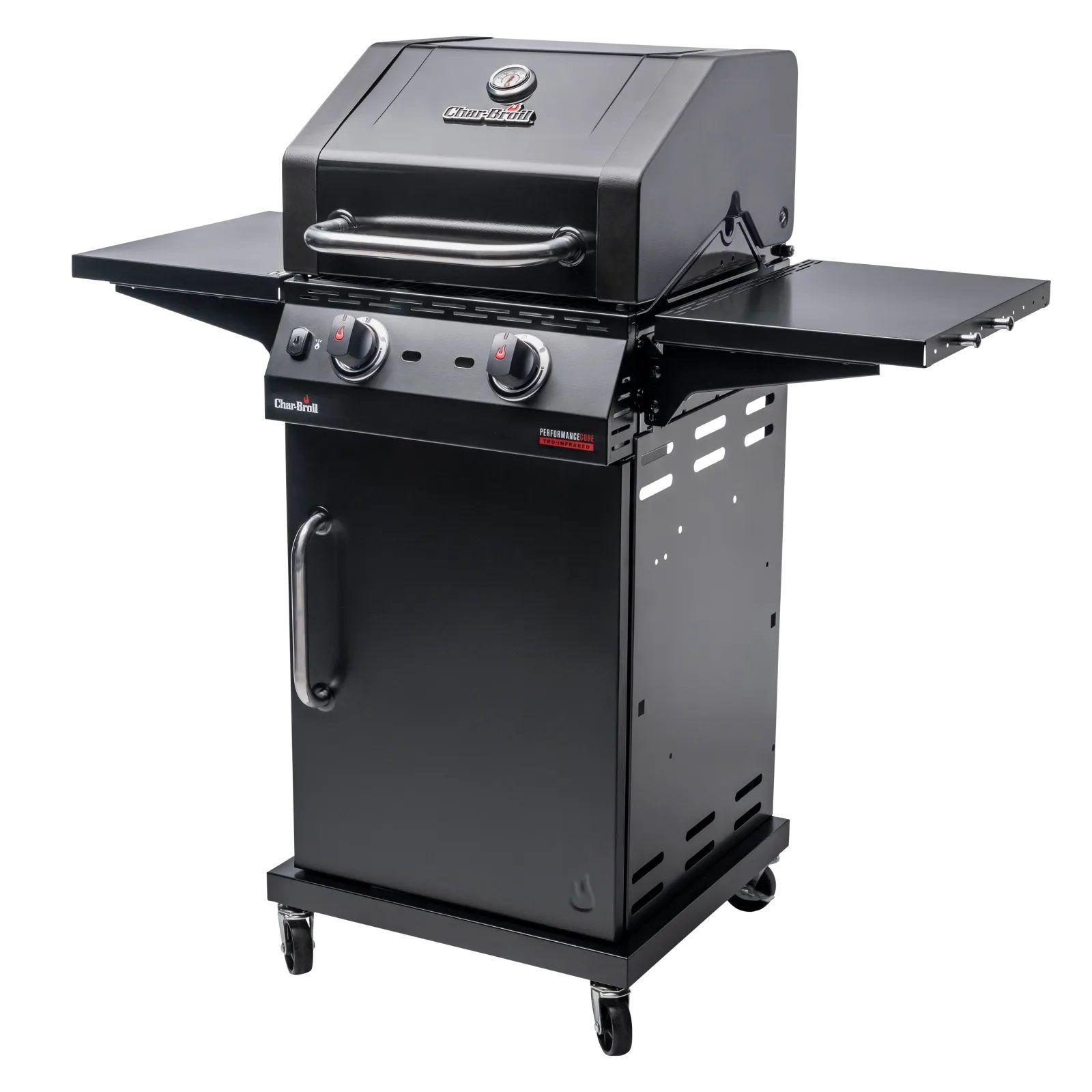 Parrilla gas infrared 2 quemadores negra-3