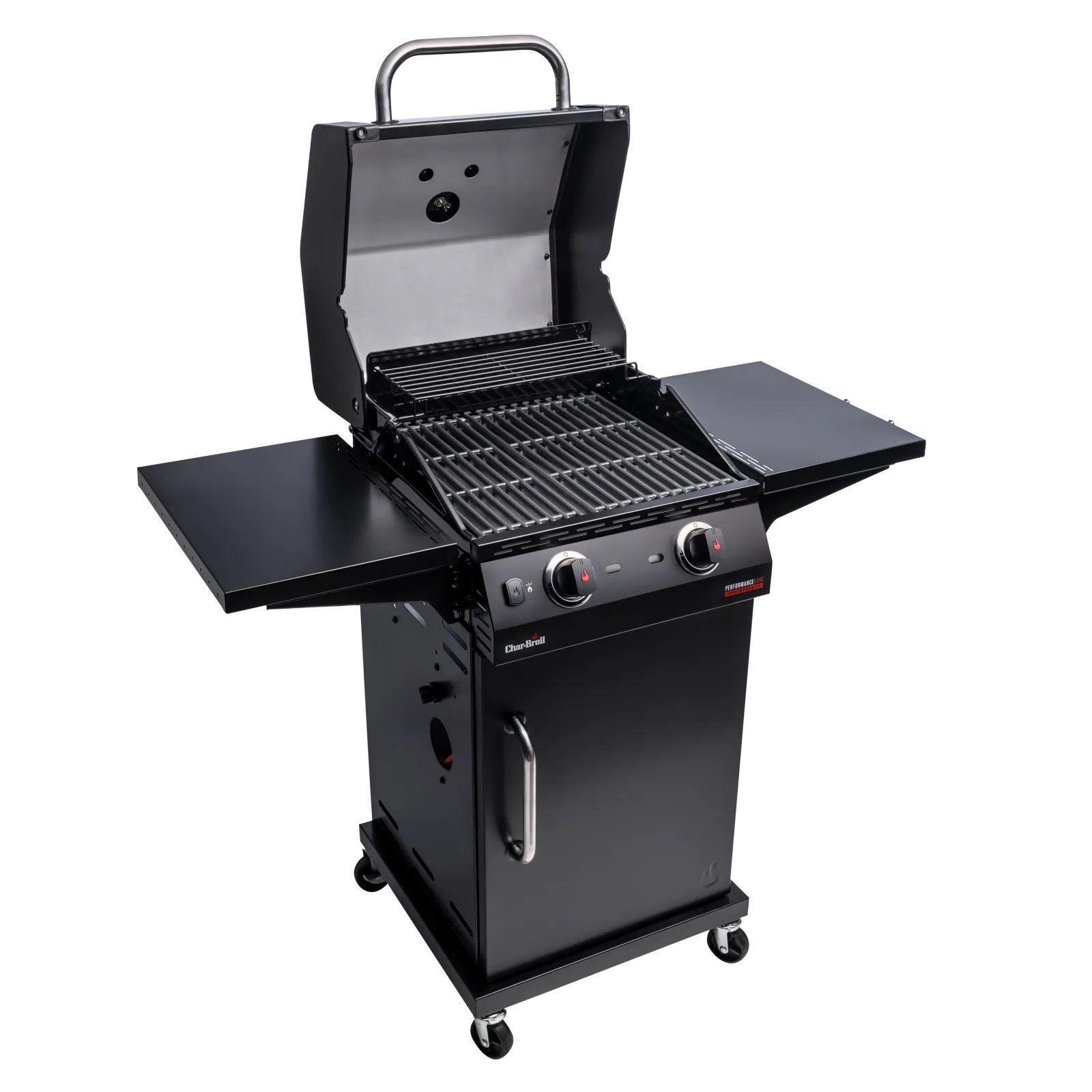Parrilla gas infrared 2 quemadores negra-5