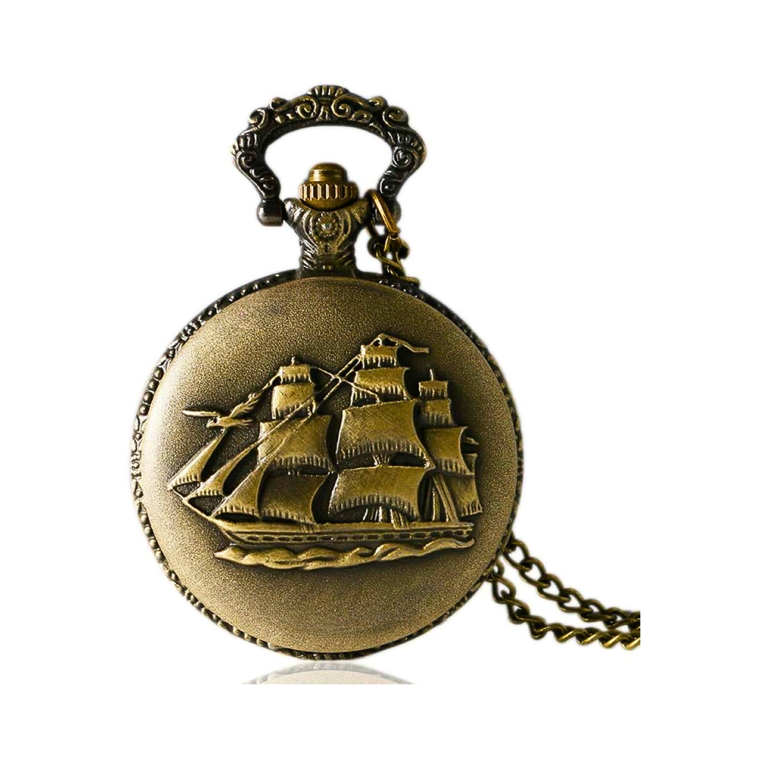 Reloj De Bolsillo Diseño De Barco Velero- Papá Esposo Regalo-6