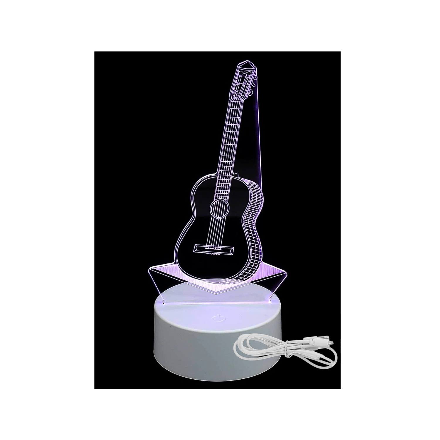 Lámpara 3D Diseño De Guitarra Decoración Creativa-2
