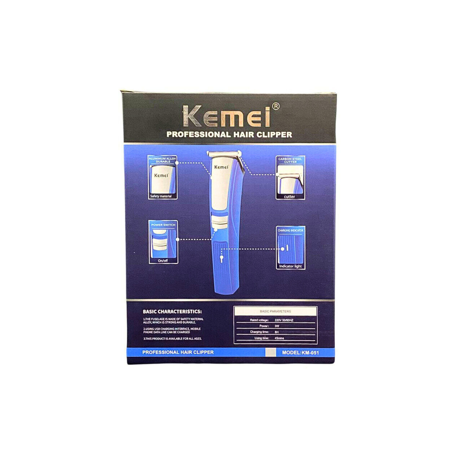 Máquina Para Cortar Pelo Profesional - Kemei Km-051-3