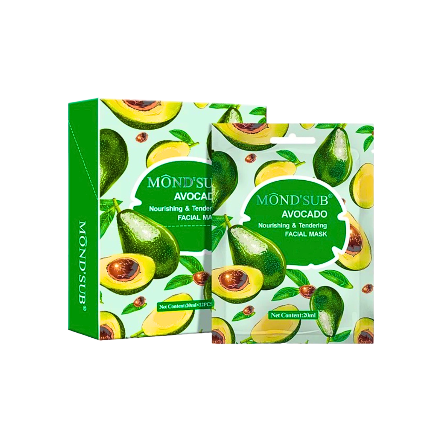 Pack X12 Mascarilla Facial Hidratante - Mond'sub Surtidas-2