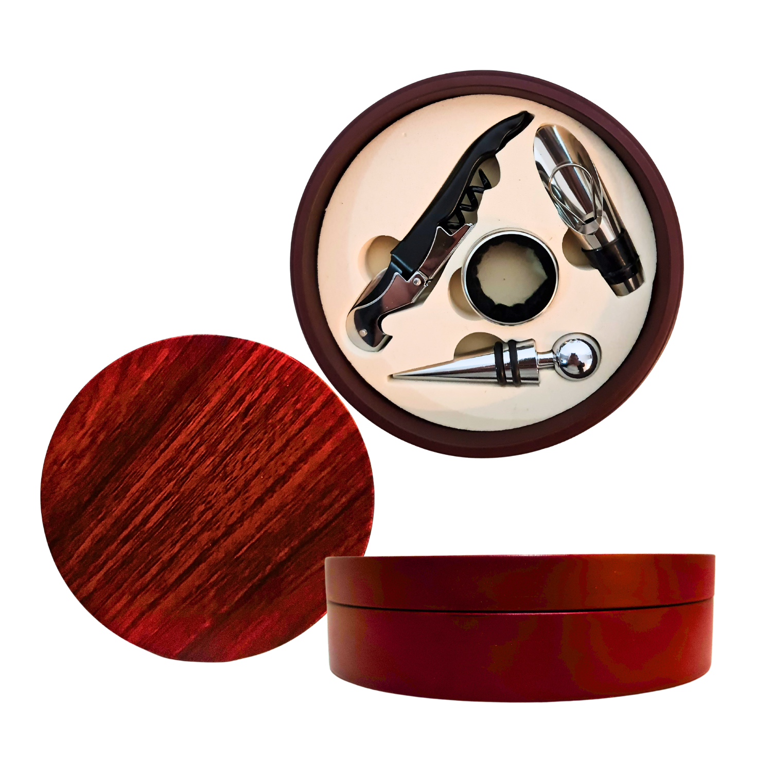 Kit Feliz Día Papá Regalo Taza + Set Accesorios Vino Madera-2