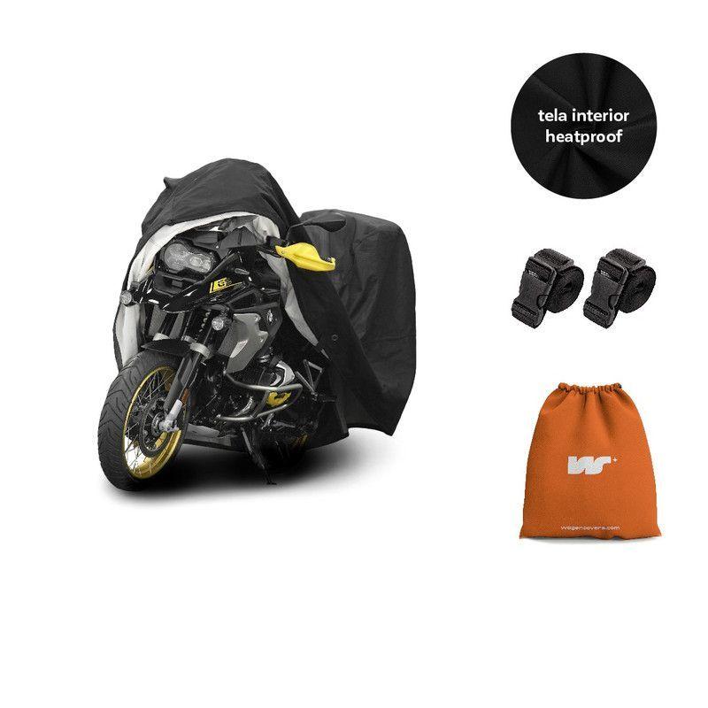 COBERTOR FUNDA DE MOTO  TALLA L SIN TOP CASE HASTA 240CM DE LARGO-0