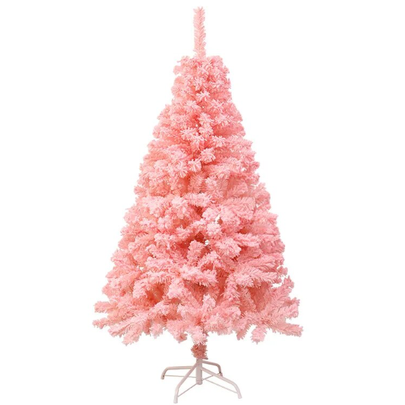 Árbol De Navidad 2.10 CM Color Rosado Decoración Navideña Año Nuevo-0