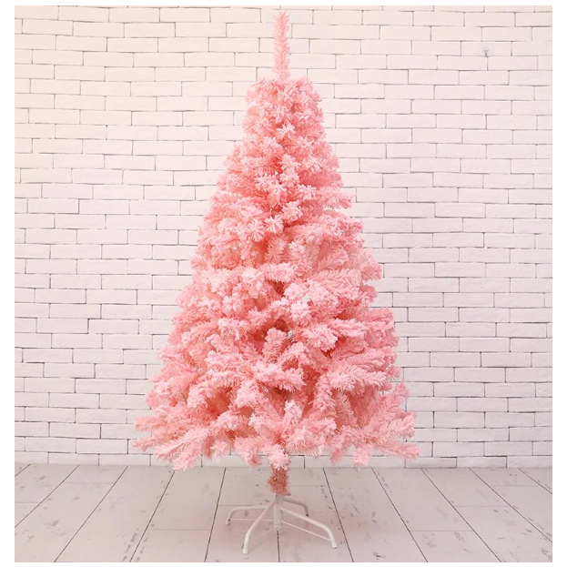 Árbol De Navidad 2.10 CM Color Rosado Decoración Navideña Año Nuevo-1