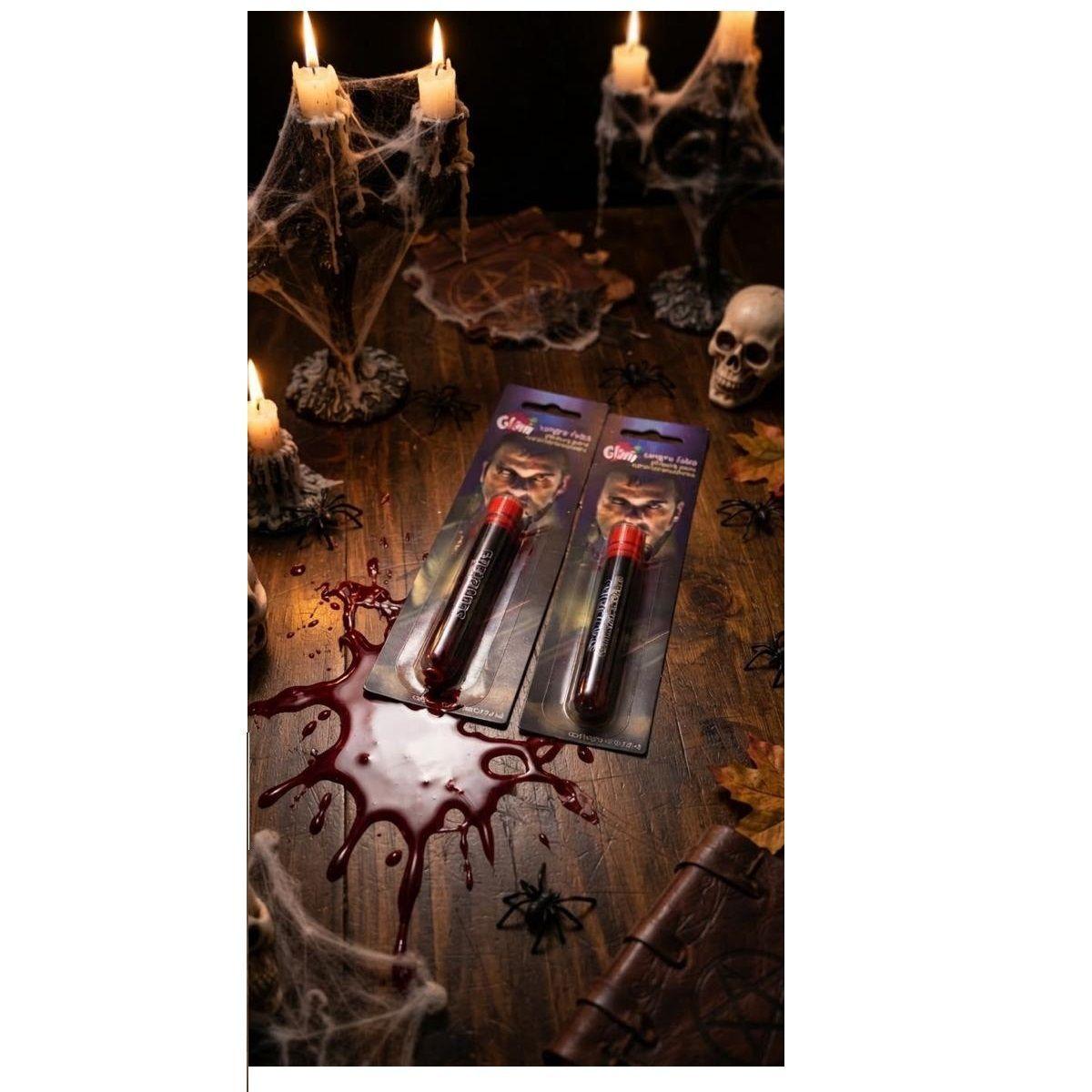 Pack 2 Tubos de Sangre Falsa para Maquillaje de Terror Halloween 7.8 ml-0