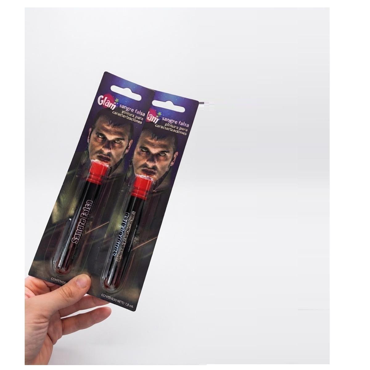 Pack 2 Tubos de Sangre Falsa para Maquillaje de Terror Halloween 7.8 ml-1