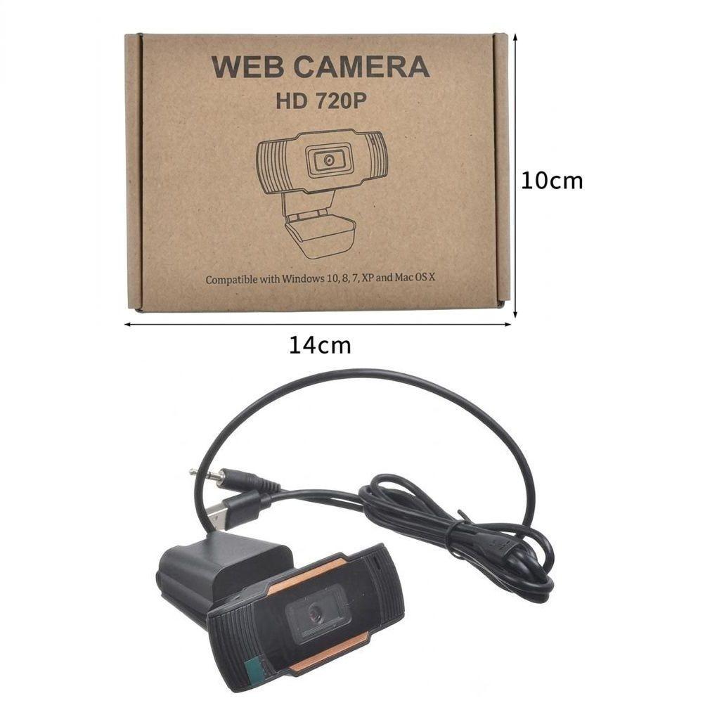 Cámara Web HD 720P USB con Micrófono Integrado para PC y Laptop – Plug & Play-2